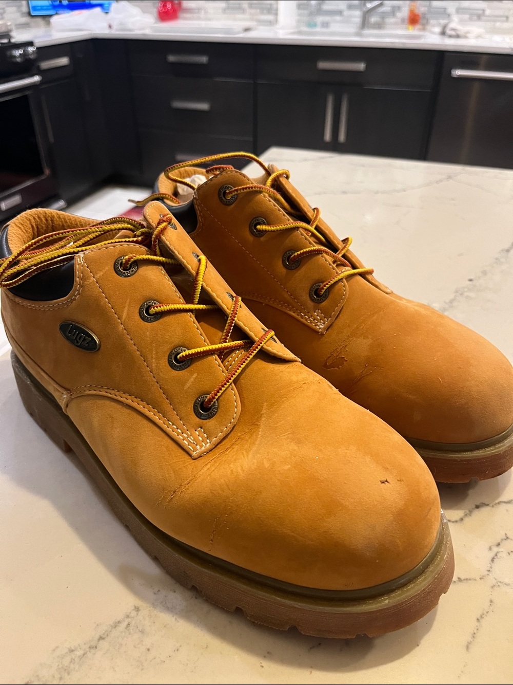 Lugz Men’s Wheat/Tan Drifter Oxford Work Boots size 11